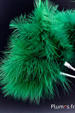 Pennacchio Volupté 3 piume - altezza 20 cm - smeraldo